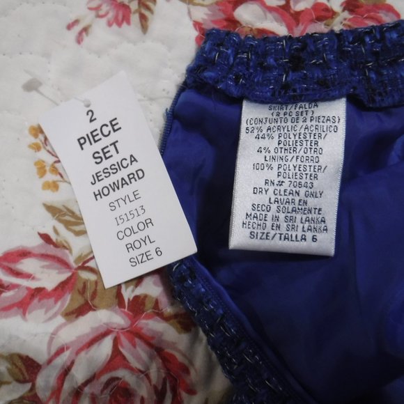 Jessica Howard Blue Skirt Set - Picture 10 of 14